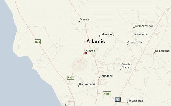 карта Атлантис Кейптаун 