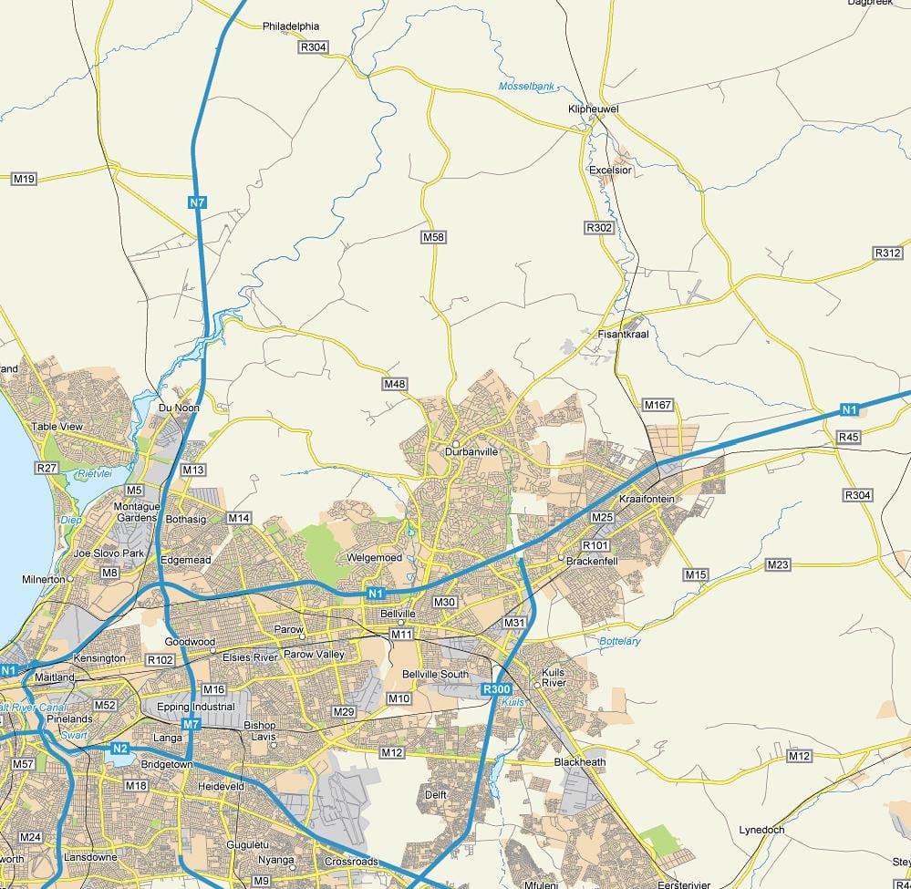 карта дурбанвиль пригороде