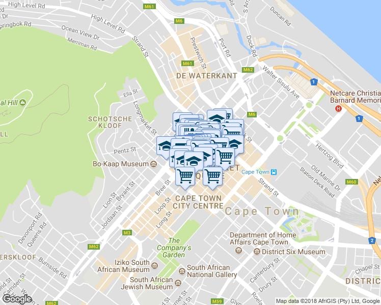 карта shortmarket улица Кейптаун