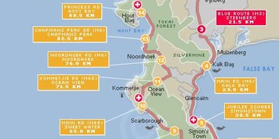Карта маршрута Кейп Аргус 