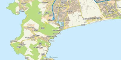 Карта муйзенберг Кейптаун