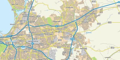 Карта улица карте Бельвиля Кейптаун